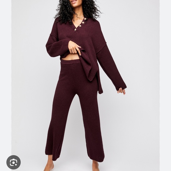 Free People Hailee Sweater Set in hot fudge - Picture 2 of 6